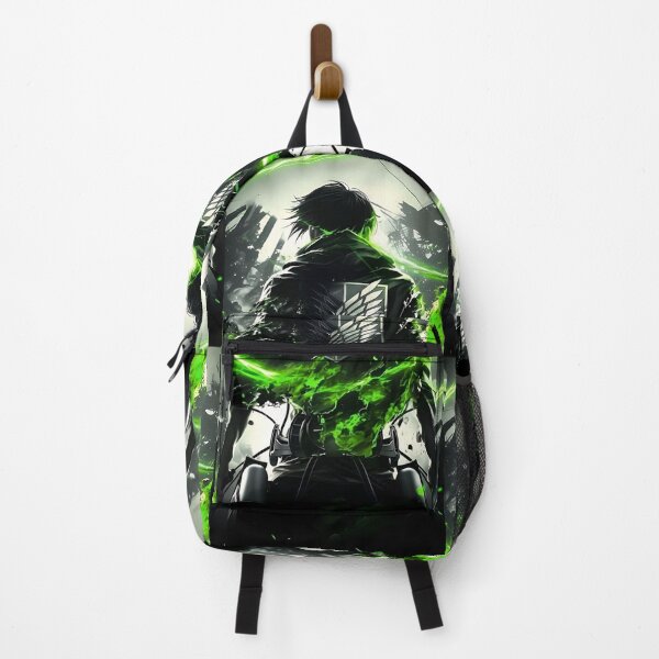 Item preview, Epic Anime Soldier with Glowing Green Energy – Dark Action Artwork designed and sold by Dyan4.