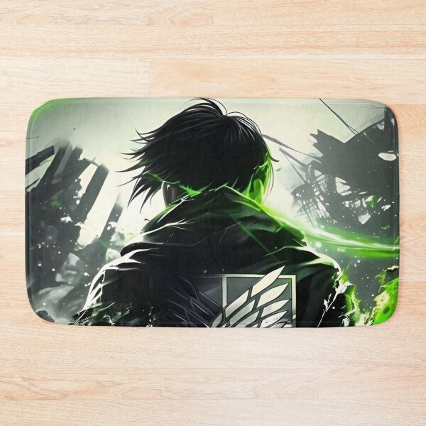 Item preview, Epic Anime Soldier with Glowing Green Energy – Dark Action Artwork designed and sold by Dyan4.