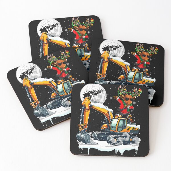 Item preview, Dabbing Reindeer On Excavator Truck Christmas Driver Lover designed and sold by JeneMindy.
