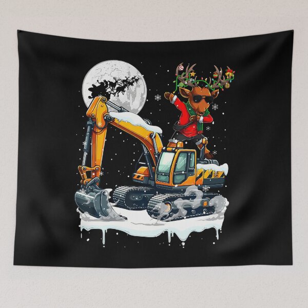 Item preview, Dabbing Reindeer On Excavator Truck Christmas Driver Lover designed and sold by JeneMindy.