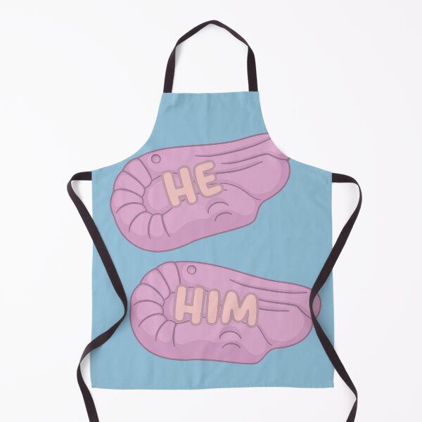 Item preview, Foam Shrimp He/Him Pronouns designed and sold by MoonMint.