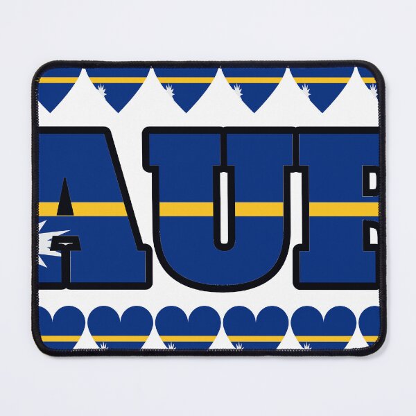 Item preview, Nauru Flag Letters And Hearts designed and sold by TheIconSmith.