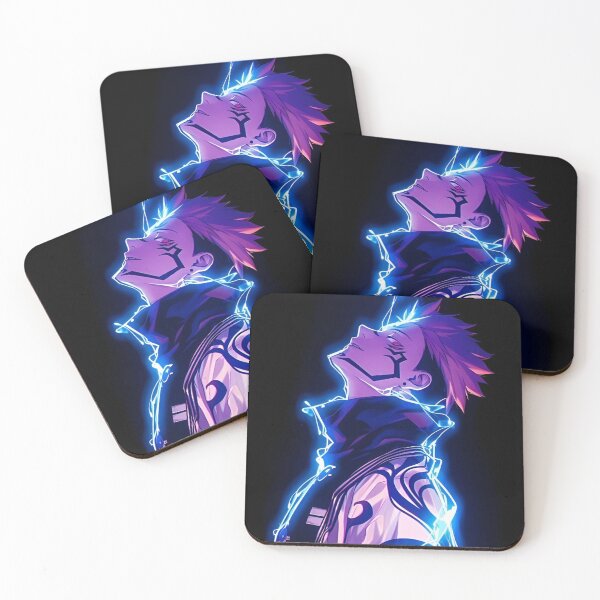 Item preview, Neon Cursed Energy Warrior – Electric Aura Anime Art designed and sold by Dyan4.