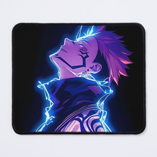 Item preview, Neon Cursed Energy Warrior – Electric Aura Anime Art designed and sold by Dyan4.