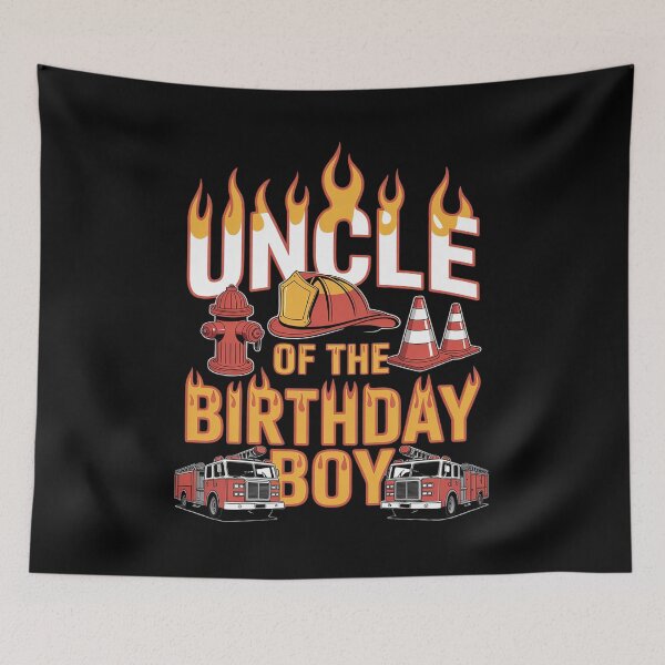 Item preview, Uncle of the Birthday Boy Fire Truck Firefighter Bday designed and sold by ShelFisher.