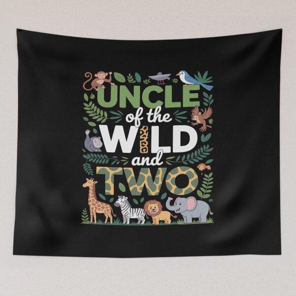 Item preview, Uncle Of The Wild and Two 2nd Birthday Zoo Safari Jungle designed and sold by ShelFisher.