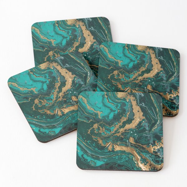 Item preview, Amazonia Flow Abstract Fluid Art with Gold Leaf designed and sold by apeles68.