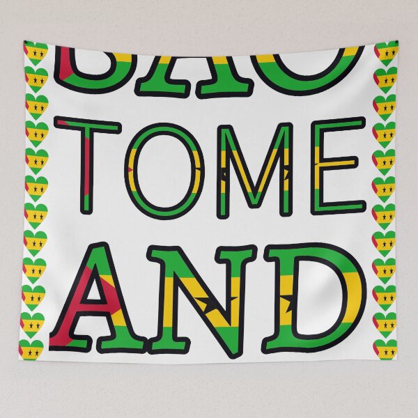 Item preview, Sao Tome And Principe Flag Letters And Hearts designed and sold by TheIconSmith.
