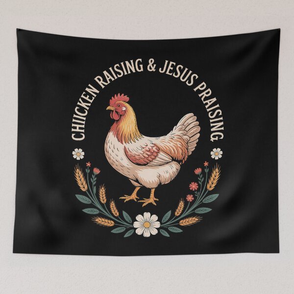 Item preview, Chicken Raising And Jesus Praising Vintage designed and sold by MyraLorri.