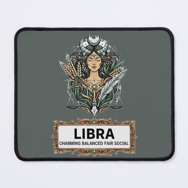 Item preview, Libra Zodiac Sign — Goddess Of Balance Illustration designed and sold by DroolWorthyUS.
