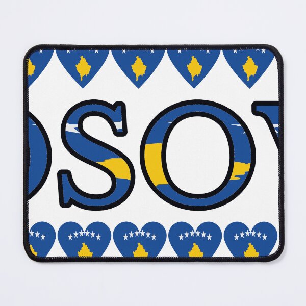 Item preview, Kosovo Flag Letters And Hearts designed and sold by TheIconSmith.
