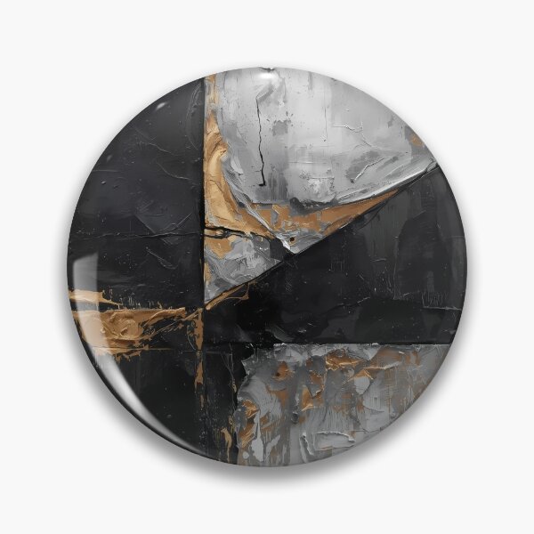 Aperçu de l'œuvre Brutalisme urbain, impasto abstrait, noir et or créée et vendue par apeles68.