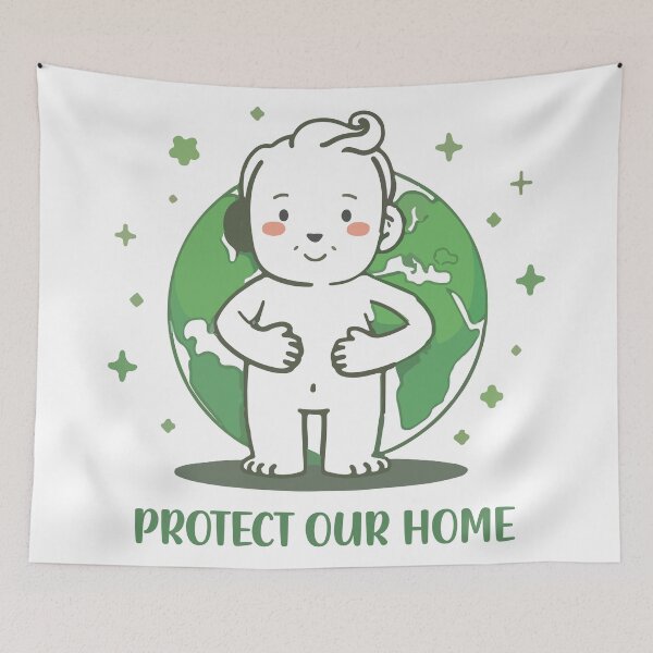 Item preview, Protect Our Home – Baby Earth Cartoon  Save The Planet Environmental Awareness Design designed and sold by Design-Pro-21.