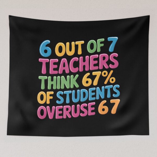 Item preview, Funny 67 Teacher Shirt - Middle Teacher 6 7 Funny Overuse 67 designed and sold by MariaEdna1.