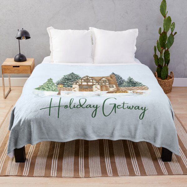 Item preview, Cozy Christmas Cabin Holiday Getaway Scene designed and sold by Inkworksbyshery.