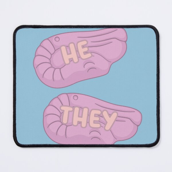 Item preview, Foam Shrimps He/They Pronouns designed and sold by MoonMint.