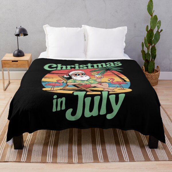 Item preview, Funny Christmas in July Santa Summer Beach Flamingo Xmas1 designed and sold by VerseFarm.