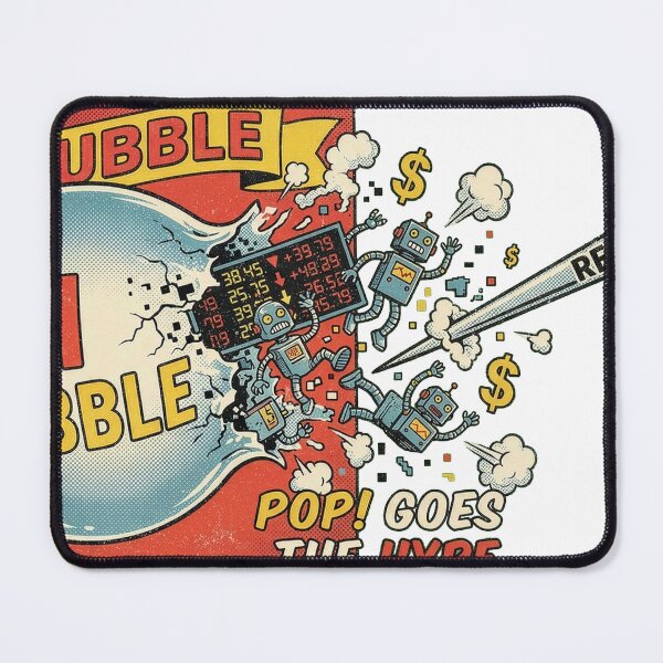 Item preview, The Great AI Bubble - Vintage Tech Satire designed and sold by NetrunnerZero.