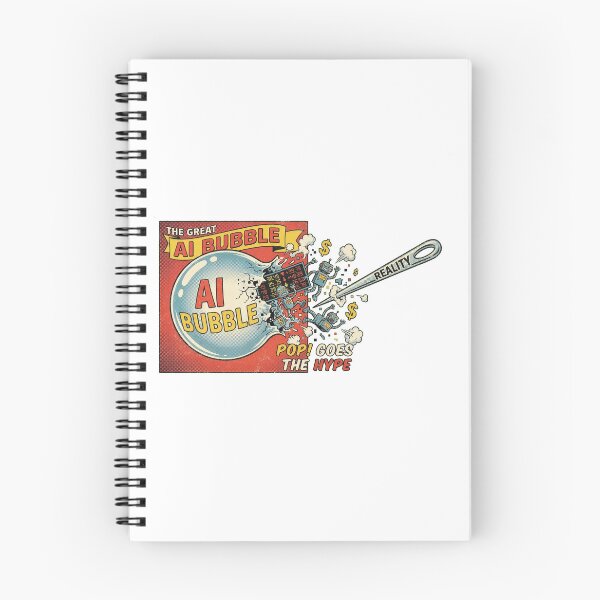 Item preview, The Great AI Bubble - Vintage Tech Satire designed and sold by NetrunnerZero.