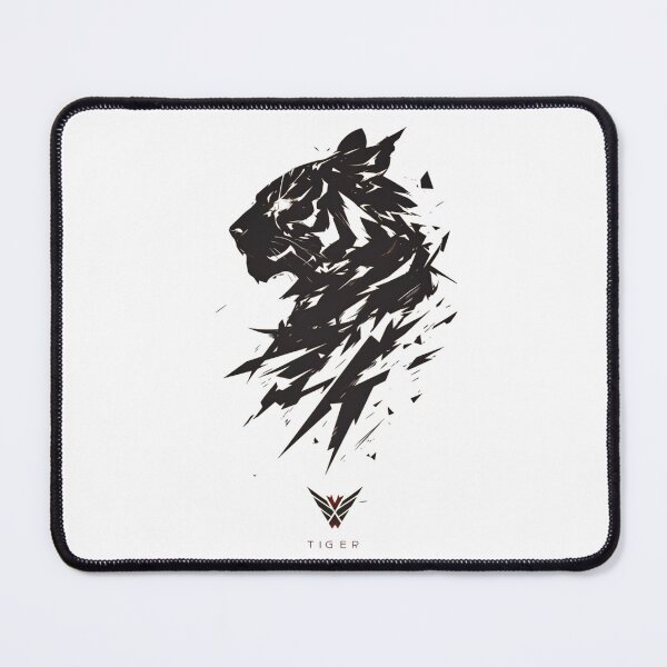 Item preview, Shattered Tiger Silhouette – Minimalist Dark Wildlife Art designed and sold by Dyan4.