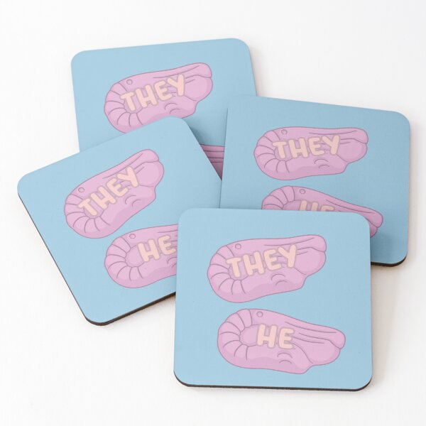 Item preview, Foam Shrimps They/He Pronouns designed and sold by MoonMint.