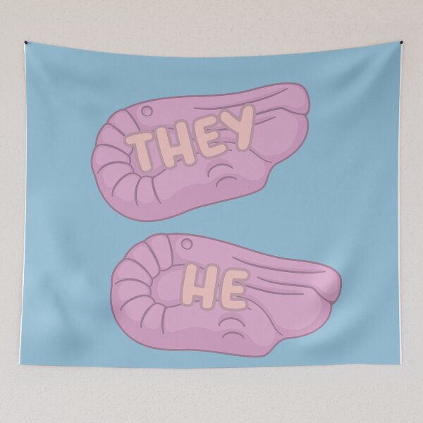 Item preview, Foam Shrimps They/He Pronouns designed and sold by MoonMint.