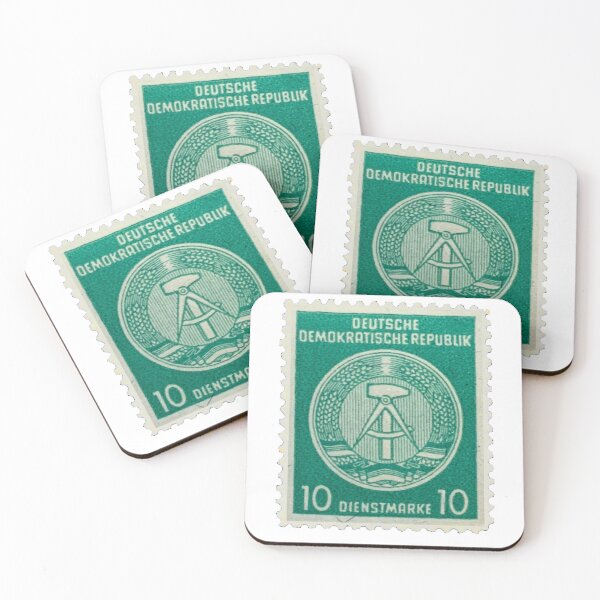 Item preview, Vintage East German Green Postage Stamp designed and sold by red-amber65.