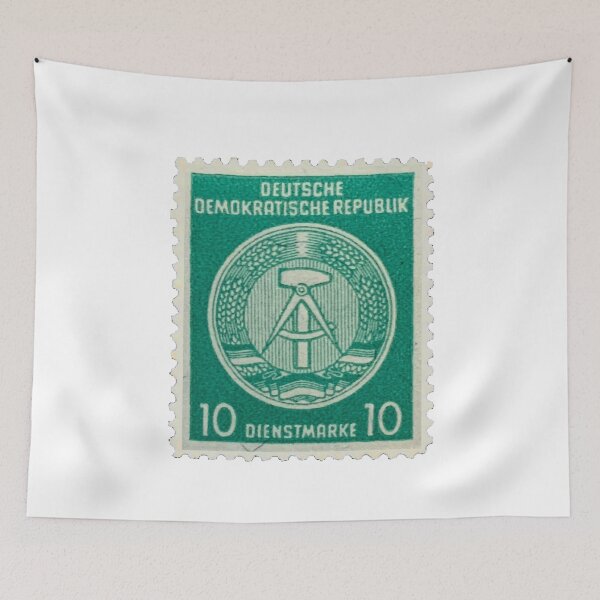 Item preview, Vintage East German Green Postage Stamp designed and sold by red-amber65.