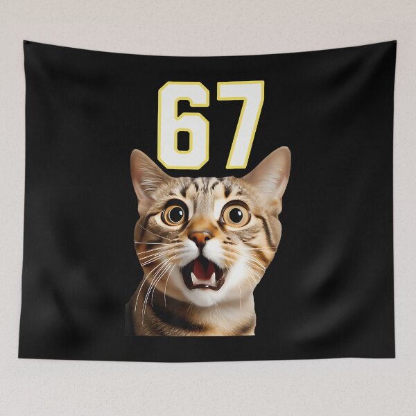 Item preview, 67 Cat Six Seven Funny Meme 6 7 designed and sold by MariaEdna1.