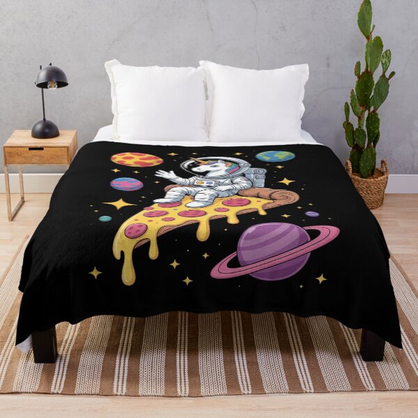 Item preview, Unicorn Astronaut Riding Pizza Through Space designed and sold by ryukaizox1.