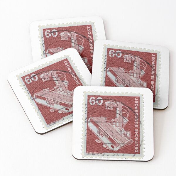 Item preview, Vintage East German Red Postage Stamp designed and sold by red-amber65.