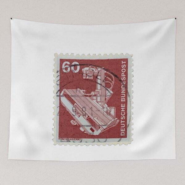 Item preview, Vintage East German Red Postage Stamp designed and sold by red-amber65.