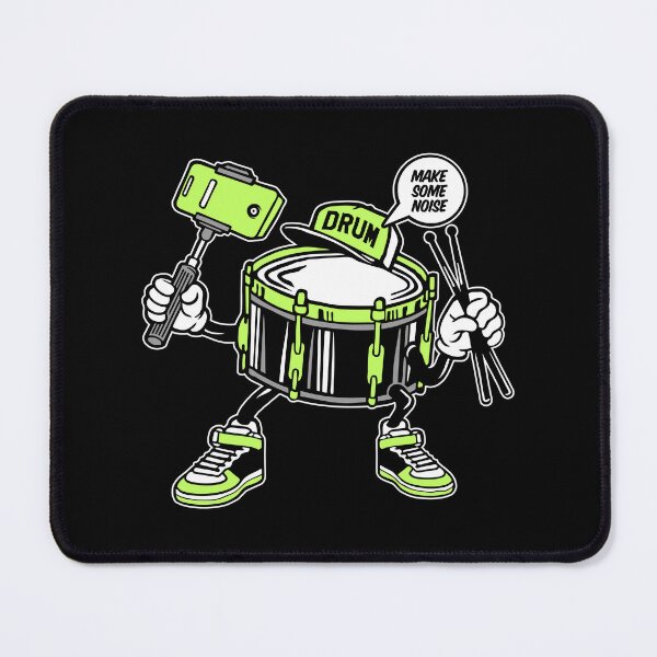 Item preview, Make Some Noise Drum Cartoon Character Rock N Roll designed and sold by MouseDeSigns.