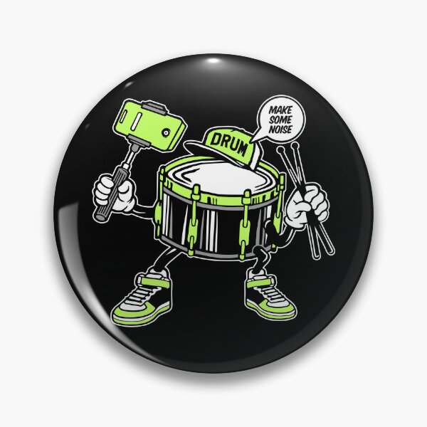 Item preview, Make Some Noise Drum Cartoon Character Rock N Roll designed and sold by MouseDeSigns.