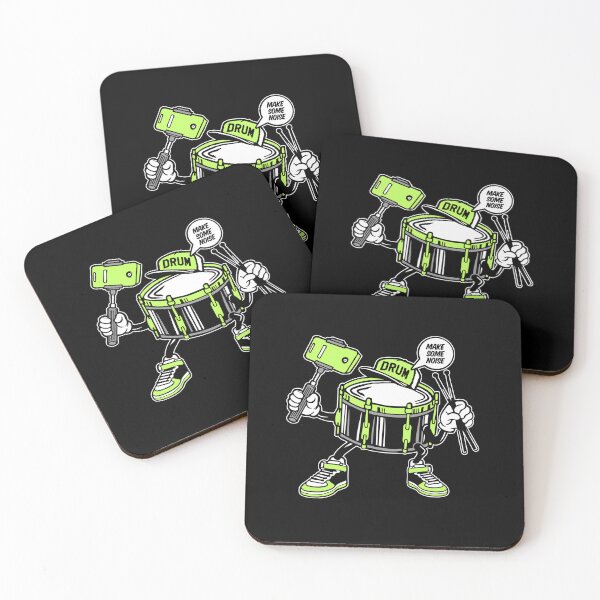 Item preview, Make Some Noise Drum Cartoon Character Rock N Roll designed and sold by MouseDeSigns.