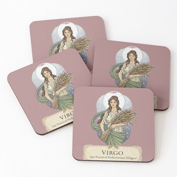 Item preview, Virgo Zodiac Sign — Maiden Wheat Goddess Illustration designed and sold by DroolWorthyUS.