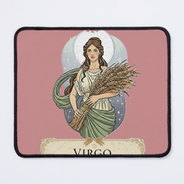 Item preview, Virgo Zodiac Sign — Maiden Wheat Goddess Illustration designed and sold by DroolWorthyUS.