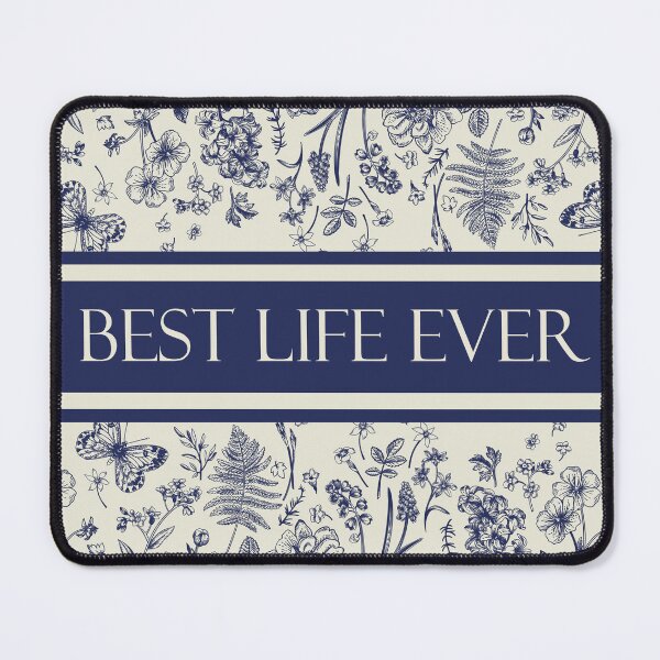 Item preview, Best Life Ever (Blue Floral) designed and sold by Paper Bee Gift Shop.