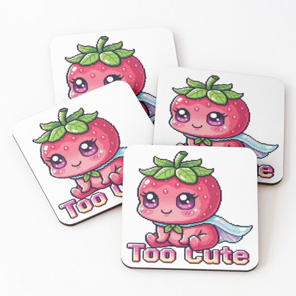 Item preview, Berry Babies™ Strawberry – Too Cute Kawaii Fruit Character designed and sold by Pixel Girl Aesthetic Studio.