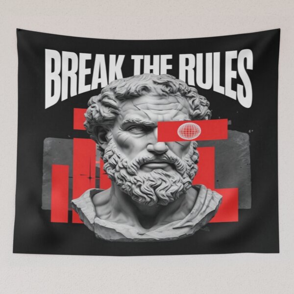 Item preview, Break the Rules Marble Bust – Bold Classical Art Meets Modern Rebellion designed and sold by Bright Nest Studio.