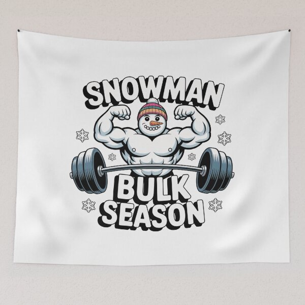 Item preview, Snowman Bulk Season | Frosty the Bodybuilder Winter Gym Humor Design designed and sold by WSPrintCrafter.