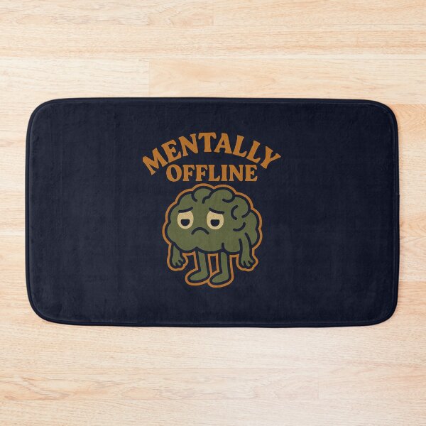 Item preview, Mentally Offline – Retro Cartoon Brain Vintage Funny Design designed and sold by johnExpress02.