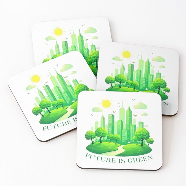 Item preview, Future Is Green – Sustainable City Illustration  Eco-Friendly Urban Design designed and sold by Design-Pro-21.
