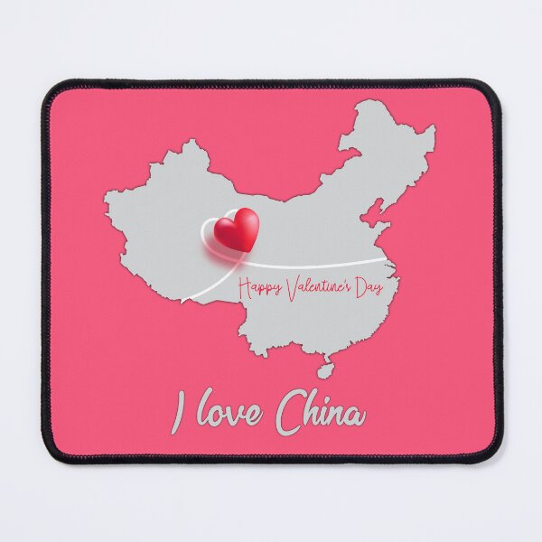 Item preview, Happy Valentine's Day China Map | I Love China Heart designed and sold by mashmosh.