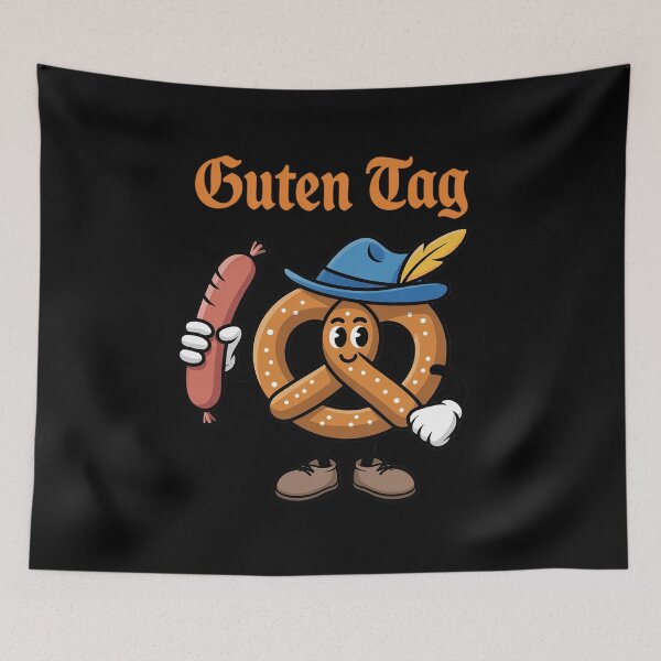 Item preview, Unique Oktoberfest Guten Tag Pretzel Sausages German designed and sold by Rotasiin.
