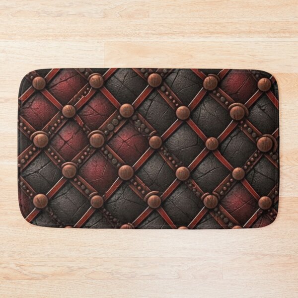 Item preview, Gothic Faux Leather Design — Red and Black Quilted Lattice with Rivets designed and sold by EclecticArts.