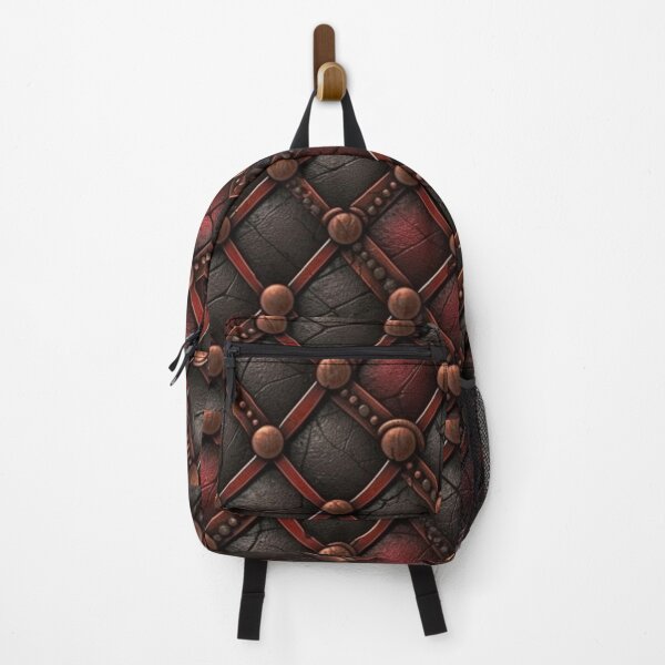 Item preview, Gothic Faux Leather Design — Red and Black Quilted Lattice with Rivets designed and sold by EclecticArts.