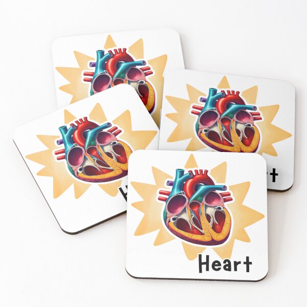 Item preview, Human heart Anatomy Illustration designed and sold by MuseGlowStudio.