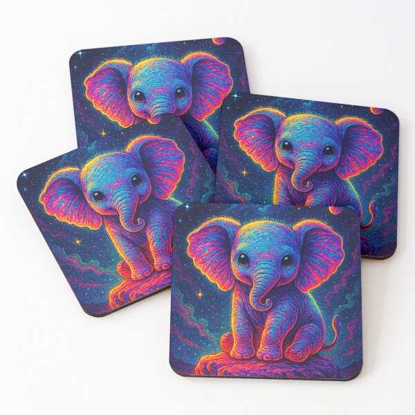 Item preview, Cosmic Baby Elephant – Trippy Galaxy Art designed and sold by Expl0rer.