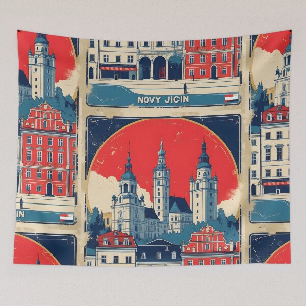 Item preview, Novy Jicin Cezch Republic 1950s Retro Poster Tourism designed and sold by TravelersGems.